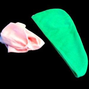 Set of 2 Terry Cloth Hair Towels